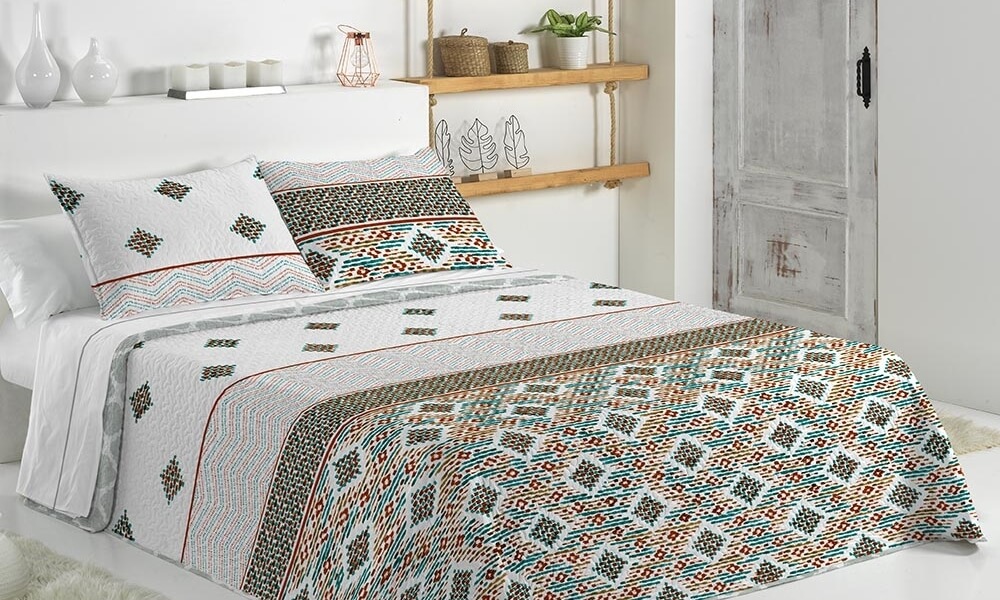 Juego de cama para dormitorio de decoración étnica