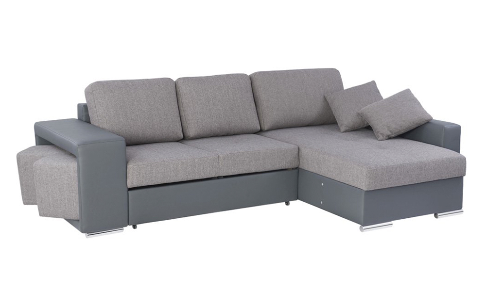 Chaise longue reversible con cama y 2 poufs TORRES Chaise longue reversible con cama y 2 poufs TORRES