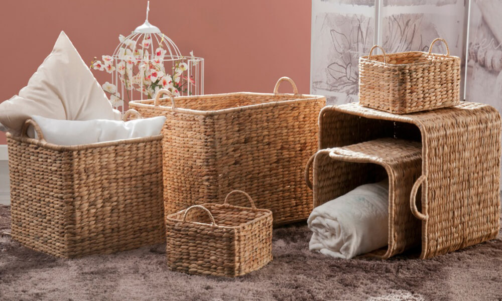 Los cestos de mimbre son el complemento ideal para completar el estilo natural estilo decoración