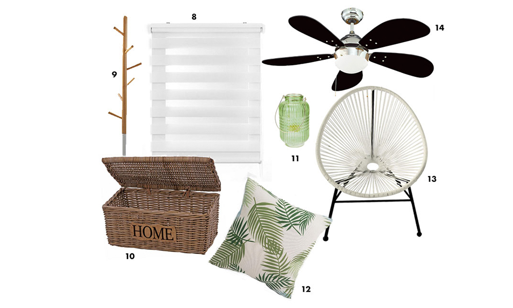Collage inspiración Conforama. Dar un toque fresco a la decoración de tu hogar Collage inspiración Conforama. Dar un toque fresco a la decoración de tu hogar