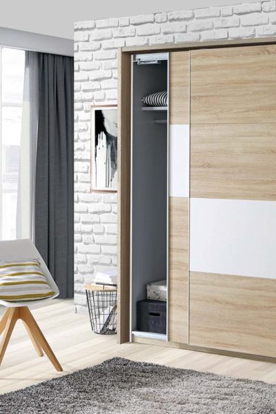Armario 2 puertas correderas 170 cm SKIVE