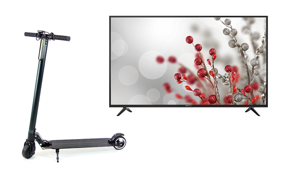 Patinente Eléctrico SCOOTER y Smart TV Hyundai Patinente Eléctrico SCOOTER y Smart TV Hyundai