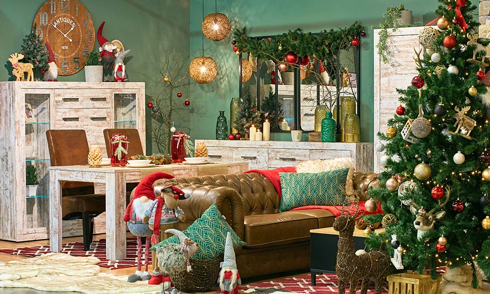 Decoración de Navidad Classic en rojo Conforama Decoración de Navidad Classic en rojo Conforama