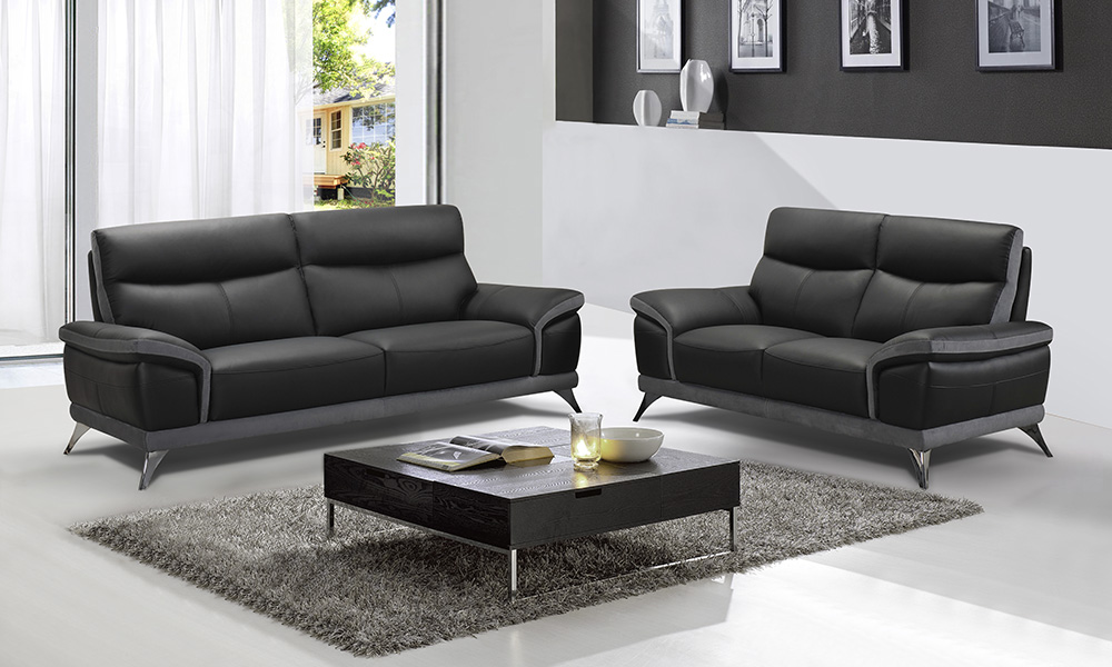 Sofá de 2 y 3 plazas de piel MAMBO Conforama