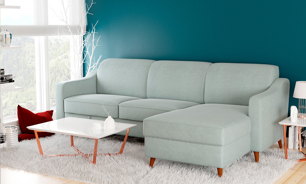 Diseño sofá chaise longue ZOLA de Conforama diseño sofá