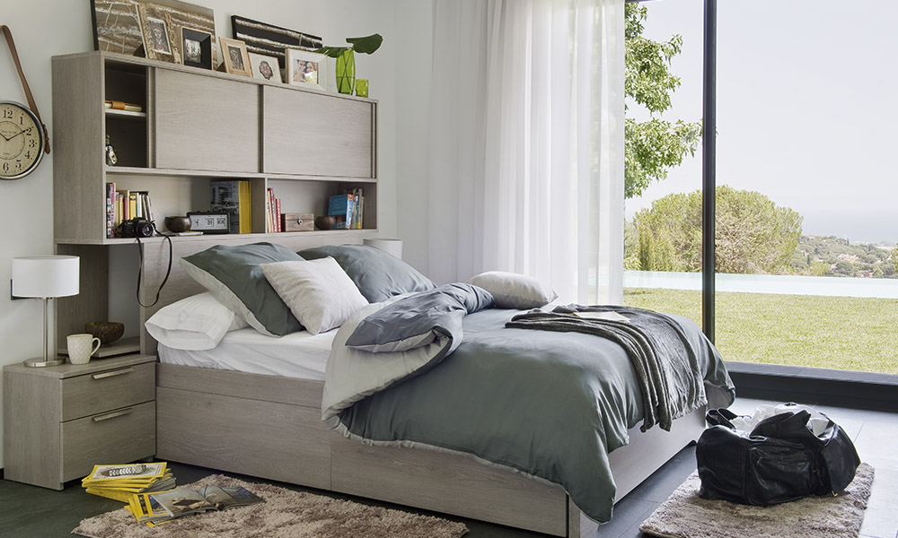 Dormitorio del programa VANCOUVER, disponible en 3 colores 