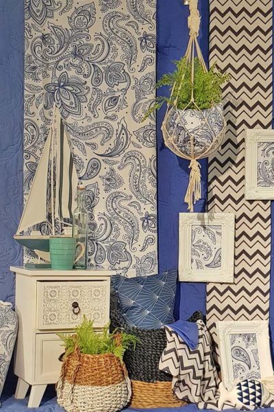 Decoración de verano con la tendencia Seaside Cajonera ORIENTAL, Cesta de mimbre SOPHIAN y RUSH
