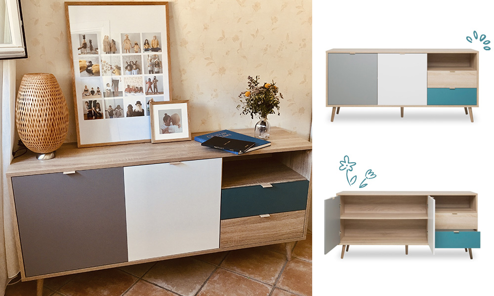 Aparador TILE, un auxiliar que lo tiene todo Aparador TILE, un auxiliar que lo tiene todo