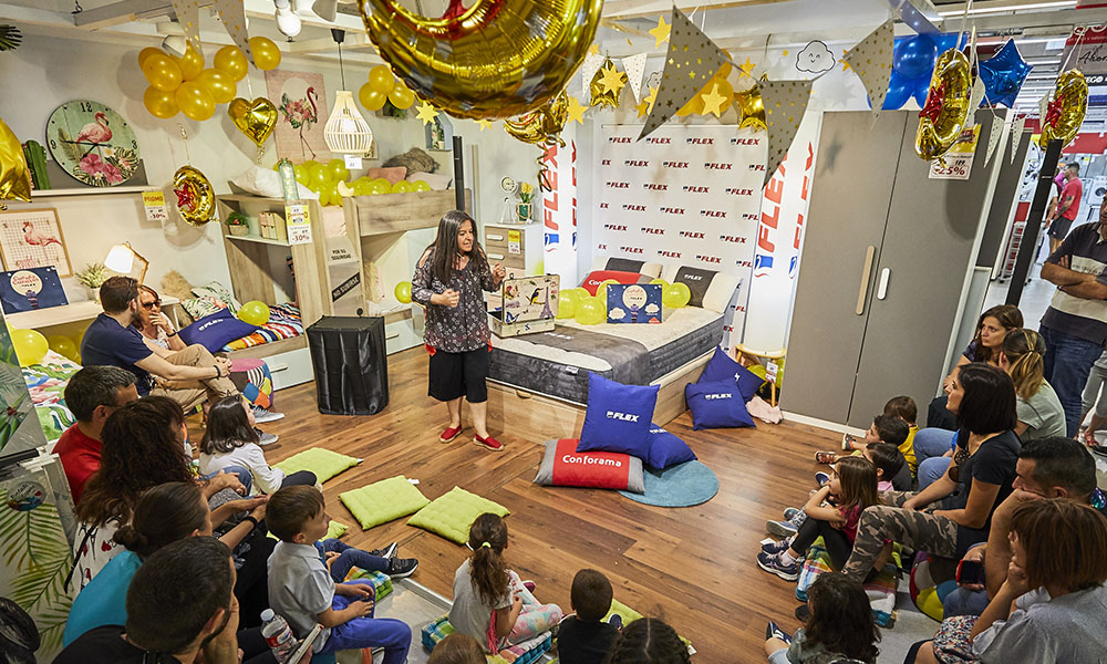 Cuentacuentos de Flex en Conforama Alcorcón