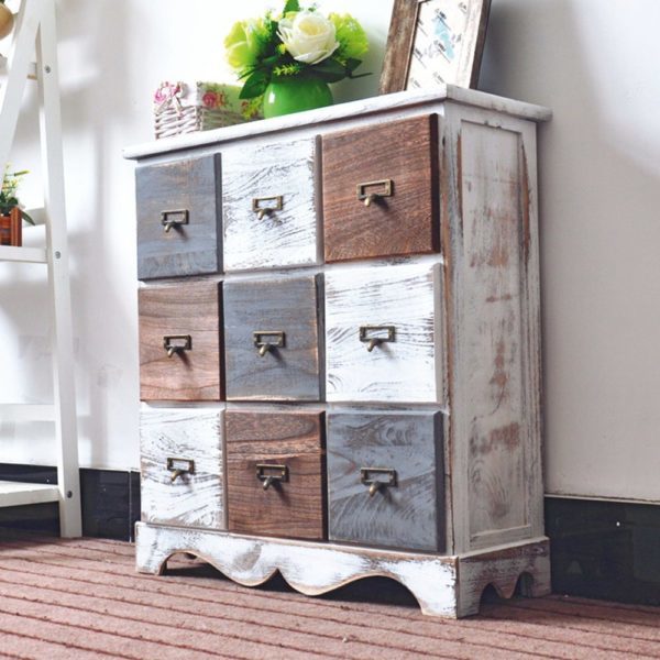 Mueble auxiliar 9 cajones ADELIS restaurar muebles antiguos