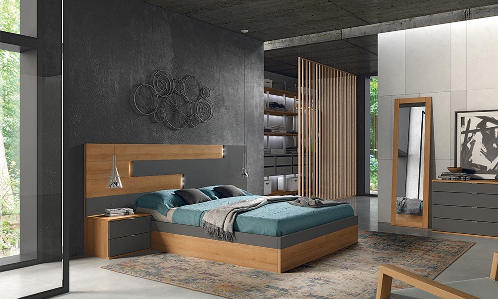 Un cabecero con luces LED garantiza ese toque “tech” tan moderno como tapizar un cabecero de cama
