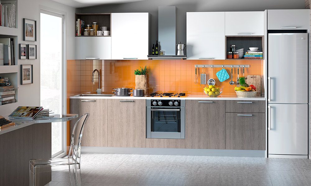 La cocina PARIS se adapta a cualquier espacio gracias a su combinación de colores distribución cocinas