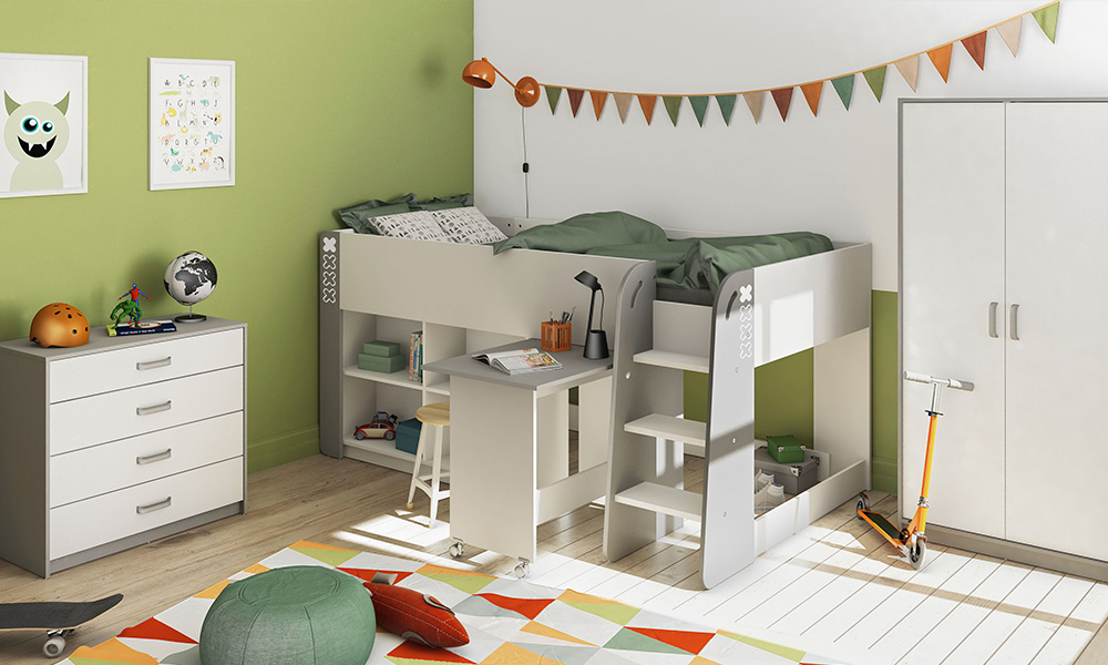 El dormitorio GAME es una opción práctica y divertida para dormitorios juveniles para poco espacio dormitorios juveniles para poco espacio