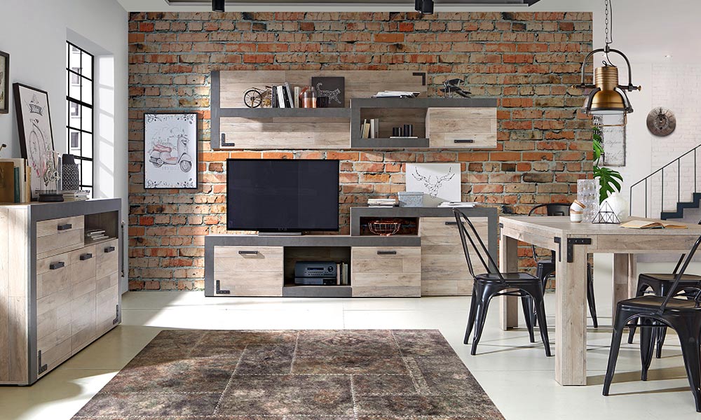 La colección NAGORE aporta el estilo industrial que buscas para modernizar un salón con muebles clásicos modernizar salón muebles clásicos