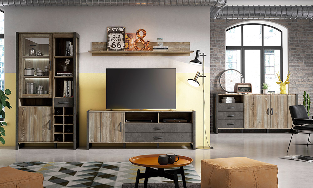 El mueble de TV INDUSTRY es la pieza que necesitas para modernizar tu salón con muebles clásicos modernizar salon muebles clasicos