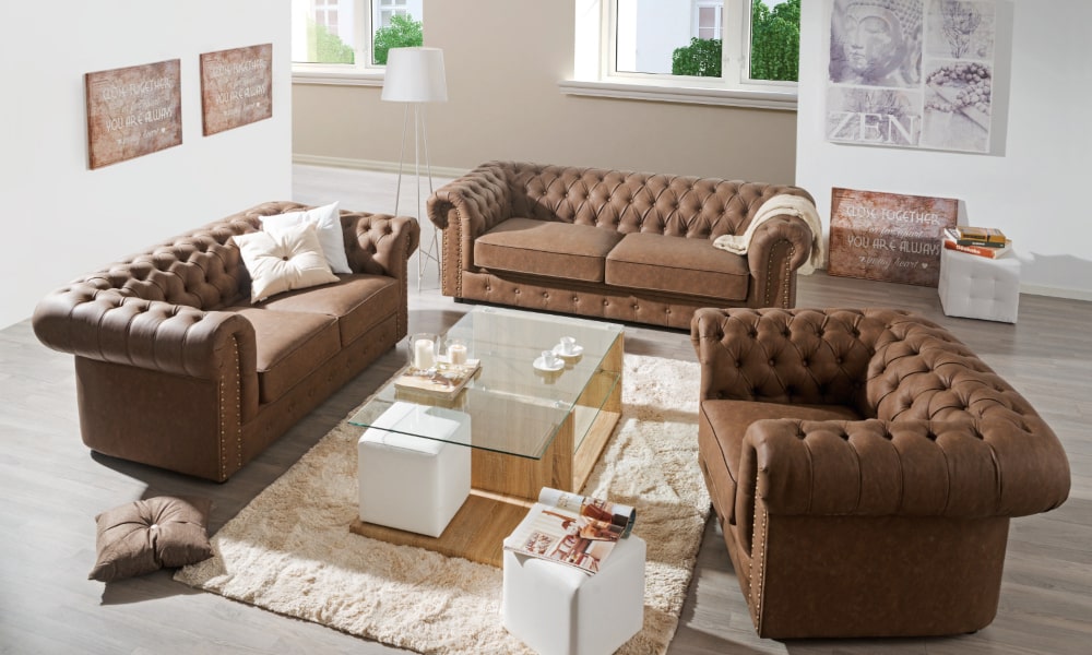 Colección sofás ANDREW de estilo vintage (en 2 o 3 plazas) salones clasicos renovados