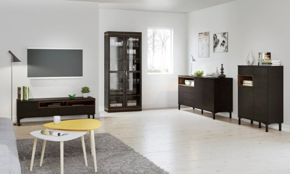 Salón comedor grande de aire nórdico con flexos como iluminar un salon comedor
