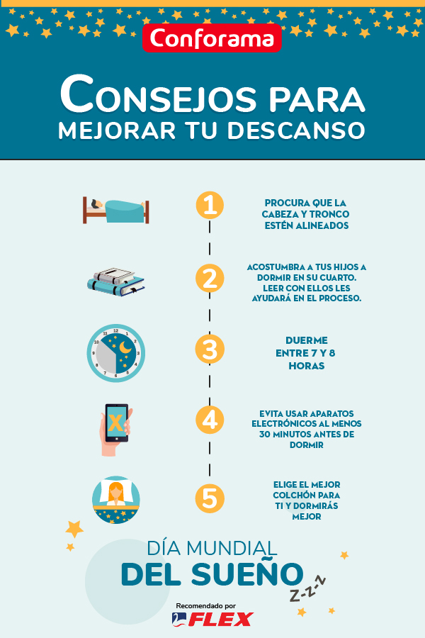 Infografía consejos cómo dormir bien como dormir bien