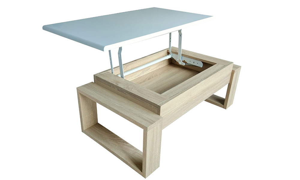 La mesa de centro FLOSSY es una práctica mesa de centro con estructura luminosa, de cristal templado y con acabado rústico. mesas de centro originales y baratas