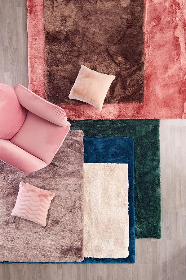 Las alfombras son otras grandes aliadas del color block color block