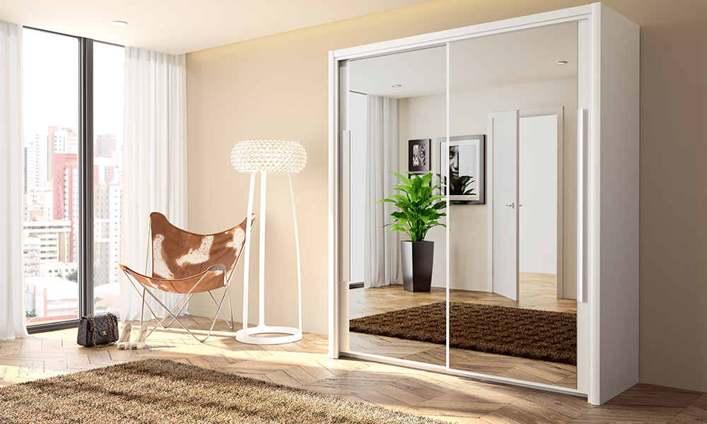 Cambiar las puertas de los armarios por otras de espejo es un cambio radical con poco esfuerzo y poca inversión ideas para decorar un armario por fuera