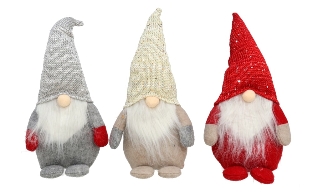 Santa Claus necesita muchos ayudantes. ¿Tendrá suficiente con el surtido de achuchables muñecos de Navidad GNOMO? decoracion navideña casera