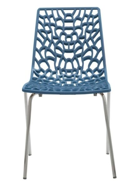 Silla cocina DONNA con respaldo en color azul cocinas celestes