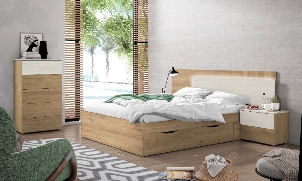 decoracion blanco y madera natural 