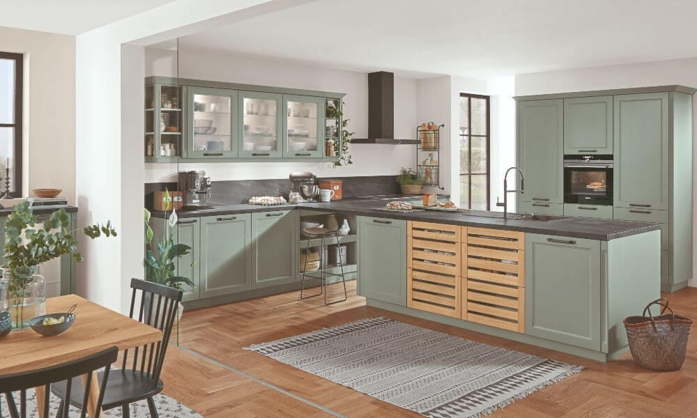 Cocina Conforama modelo CASCADA. ¡Diseña tu cocina soñada con nosotro cocina verde mint