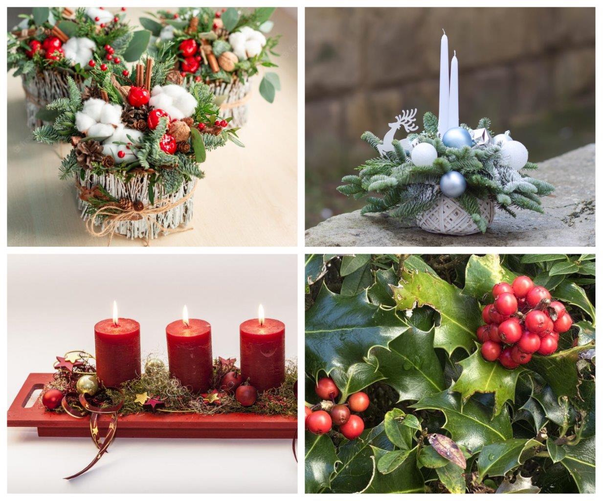 centros de mesa de Navidad