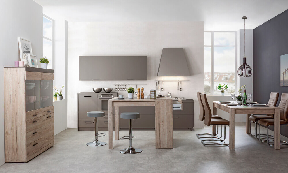 cocina pequeña con barra 