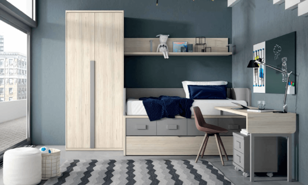 Si tu hija preferiría una decoración más original y menos convencional, opta por combinar colores más modernos, ¡le encantará! habitaciones para niñas adolescentes