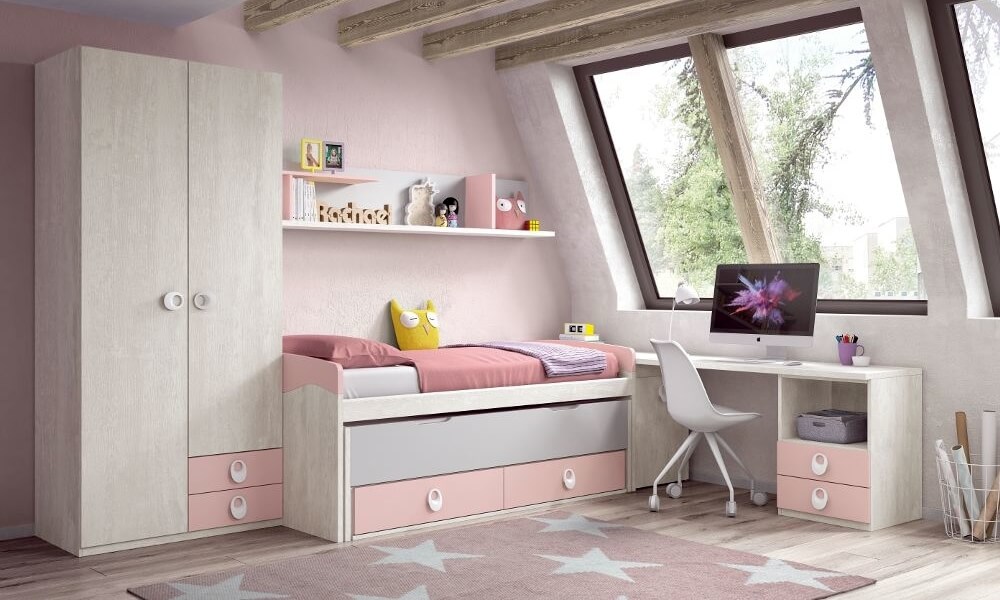 La colección de dormitorio COLORS es perfecta para encontrar el equilibrio entre la infancia y la edad joven. ¡Una combinación armoniosa y elegante! habitaciones para niñas adolescentes