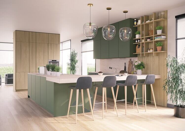 Color verde para tu cocina