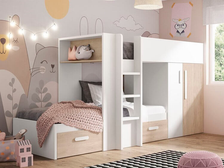 cama alta dormitorio infantil