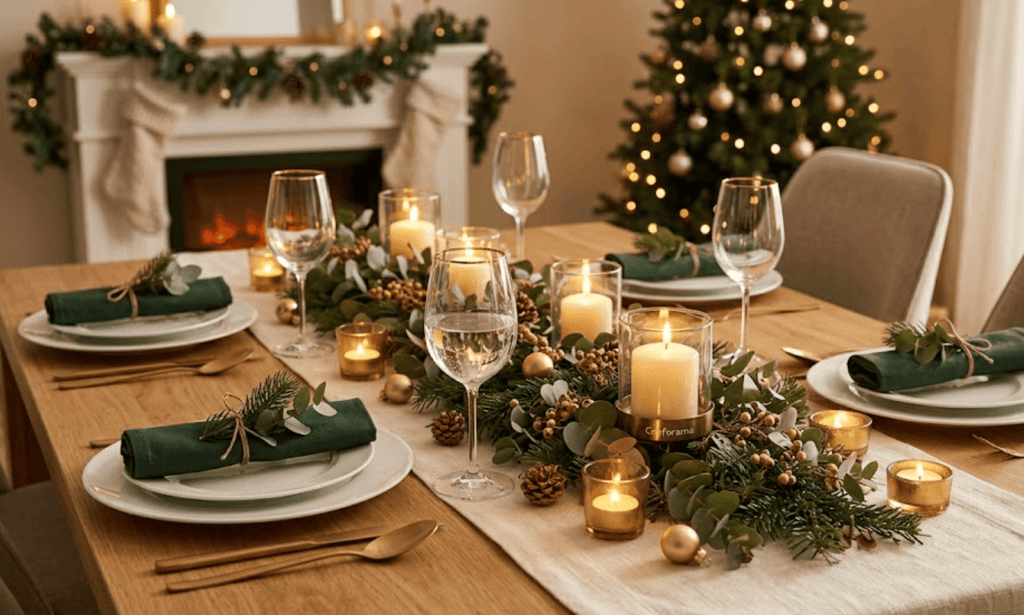 Cómo decorar una mesa de Navidad sencilla pero elegante